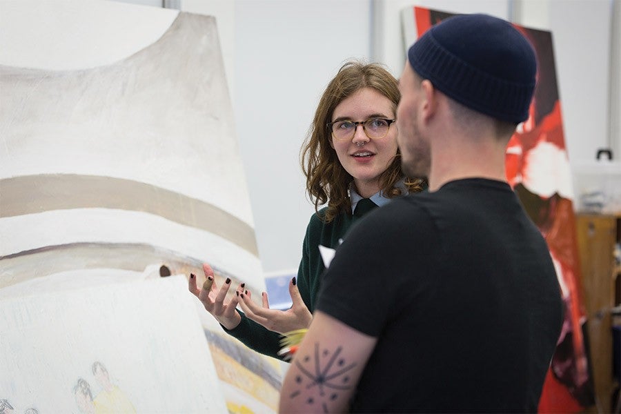 student portfolio review at interlochen arts academy