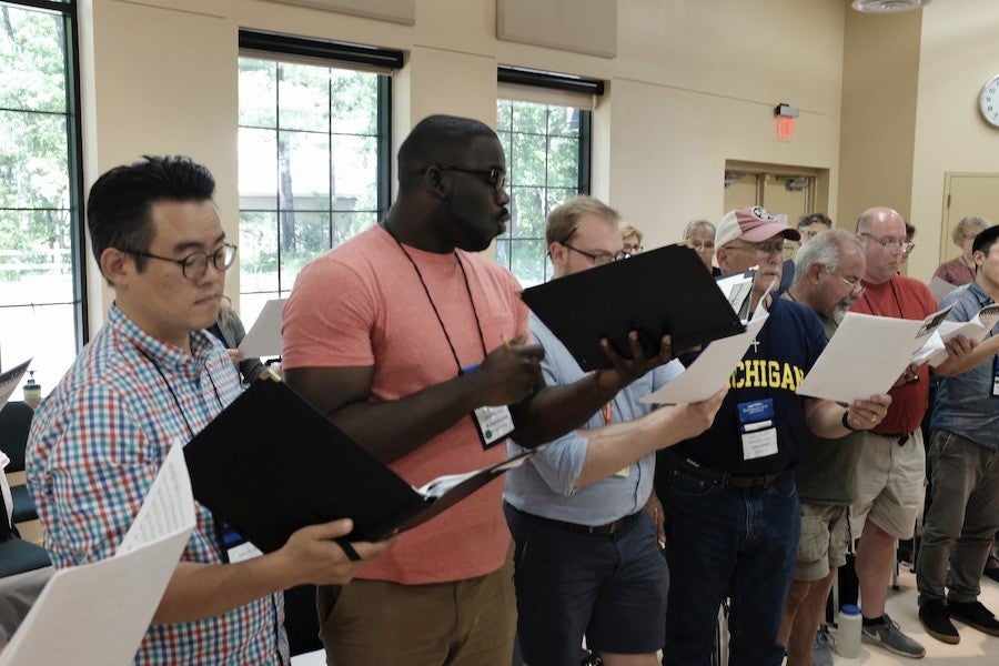 Adult Choir Camp singing 2019
