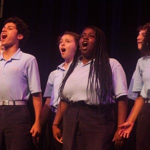 Students performing in 2019 Collage