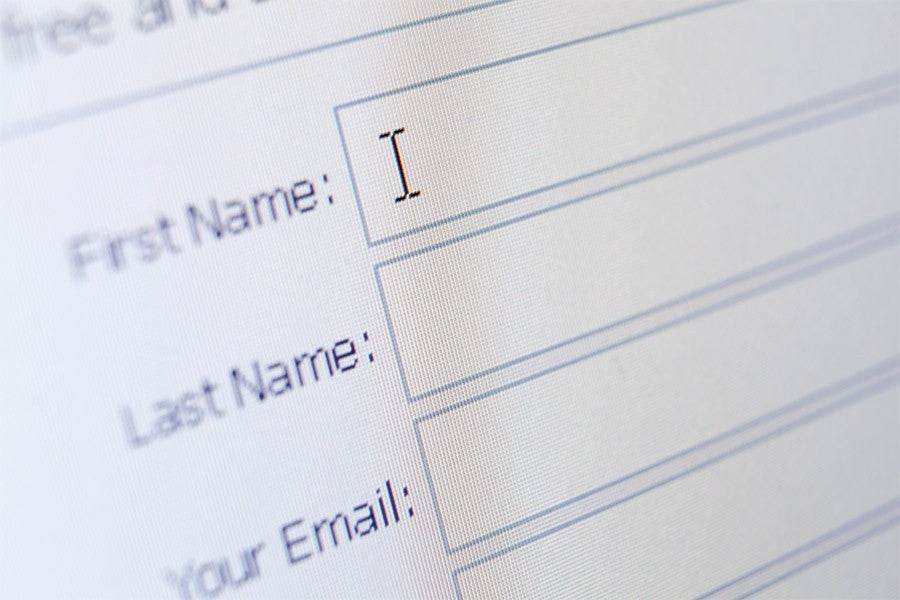 Digital sign up stock image