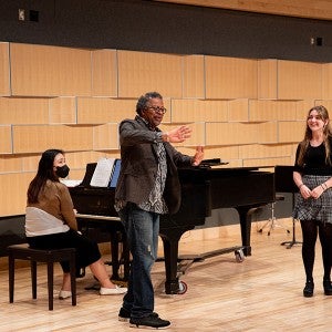 Composer and musicologist Dr. William "Bill" Banfield (works with an Arts Academy voice student