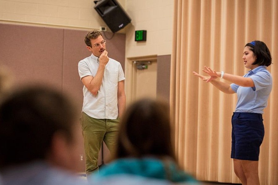 Barrett Foa teaches a master class at Interlochen Arts Camp