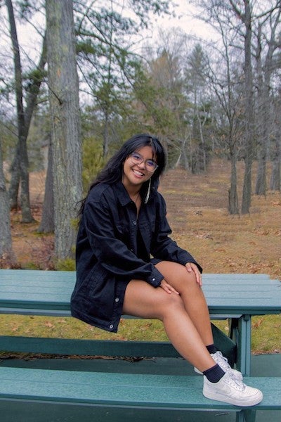 student senior photo at interlochen arts academy
