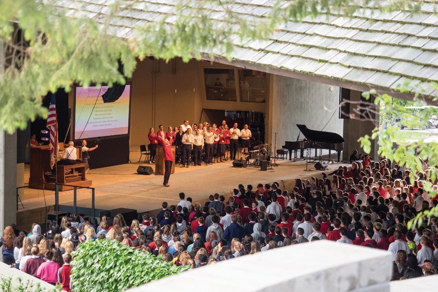 Kresge Auditorium during Sound the Call at Interlochen Arts Camp