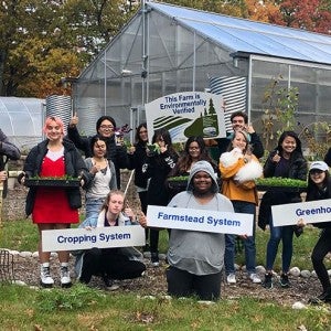 Arts Academy students pose with their MAEAP certifications