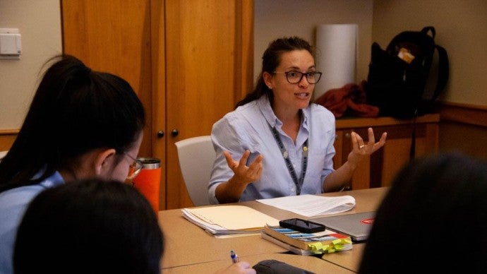 Megan Baxter teaches a session at Arts Camp 2019.