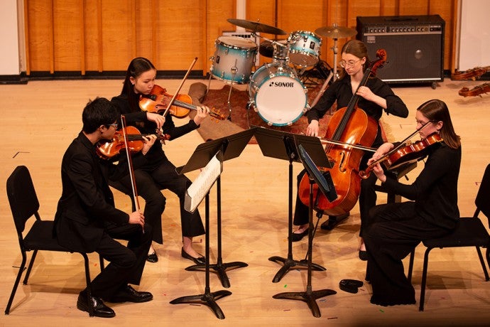 Arts Academy string students perform at Merkin Hall.