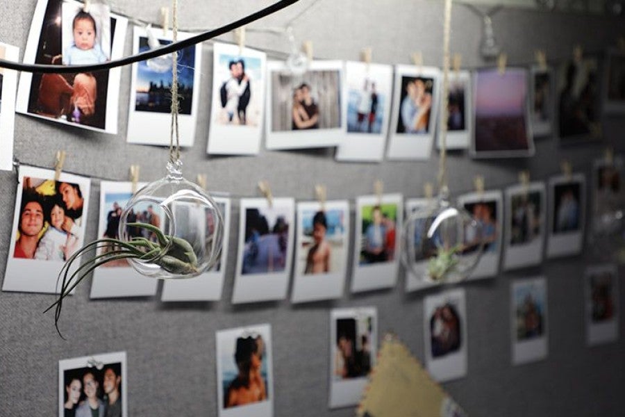 A photo display in a Picasso House room.