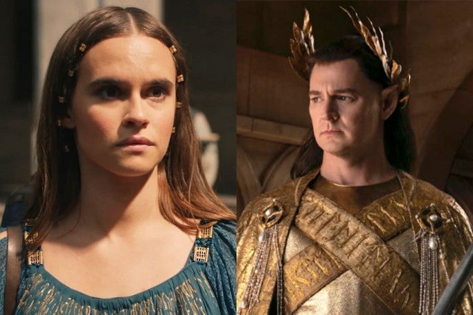 Ema Horvath and Benjamin Walker in Rings of Power