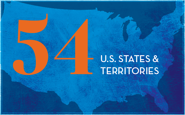 IAC 54 US States and Territories infographic stat